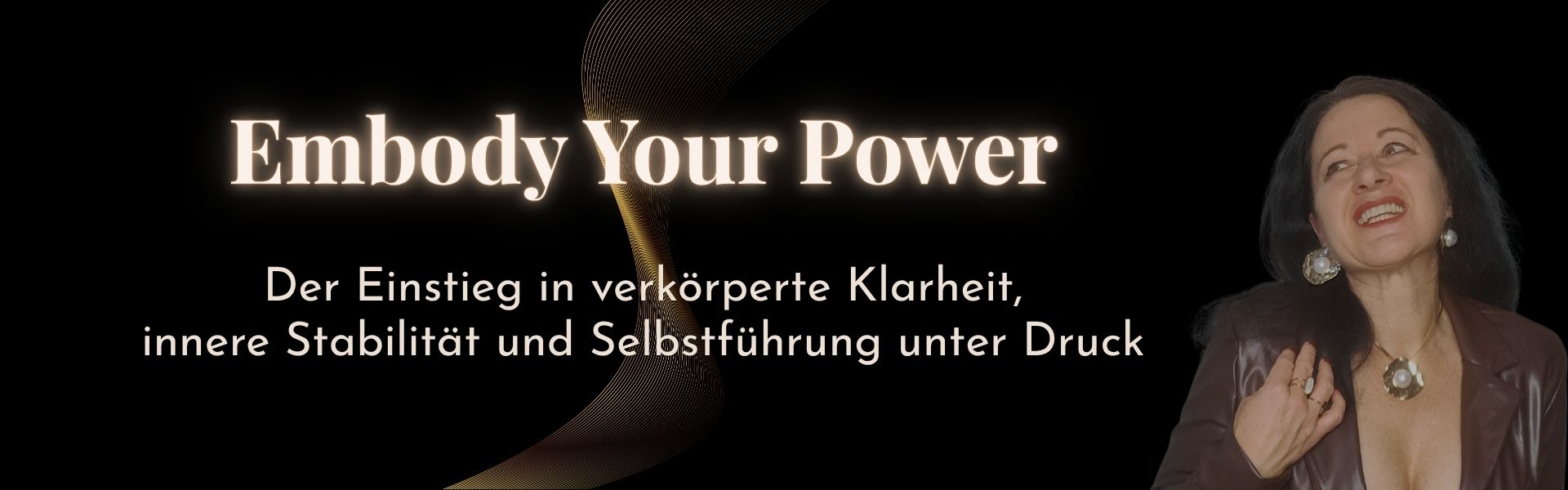 Header-Grafik Masterclass mit Bild von Sandra und Text